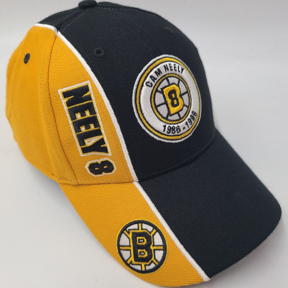 Vintage Boston Bruins Hat‎ Adjustable Twins Enterprise Black Gold Cam Neely #8